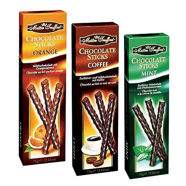 Maitre Truffout Chocolate Mint Sticks, 75gm