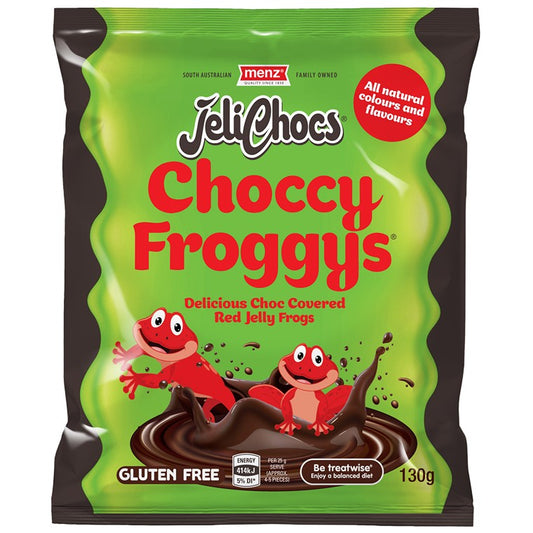 Menz Jelichocs Choccy Froggys, 130gm