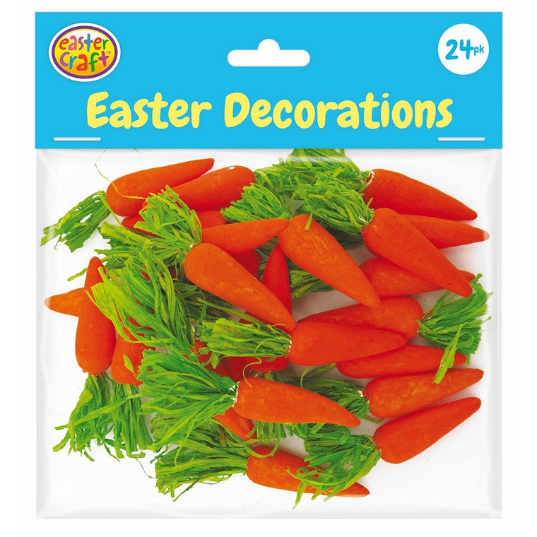 Easter Carrot Decorations, 24pk