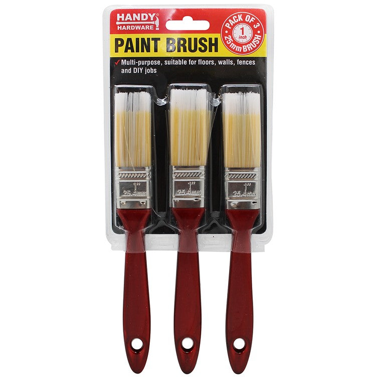 Paint Brush Set, 3pc, 25mm