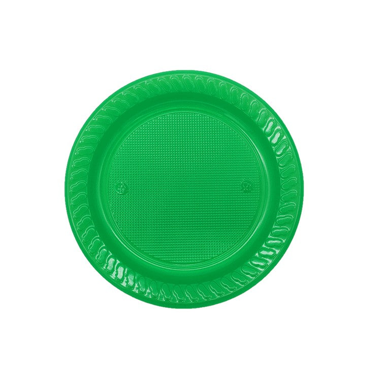 Reusable Plate, Green, 23cm, 20pk