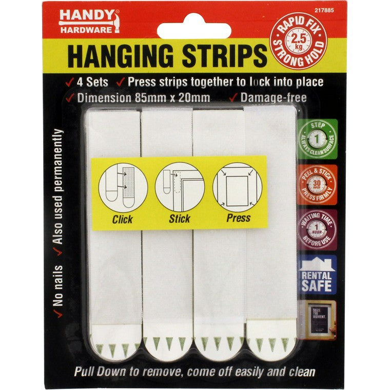 Adhesive Removable Strips, 4pk