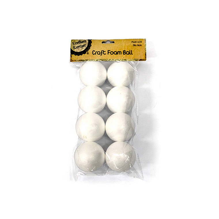 Foam Ball, 6cm, 8pk