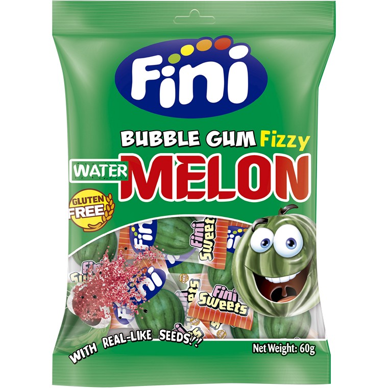 Fini Fizzy Watermelon Gum, 60gm