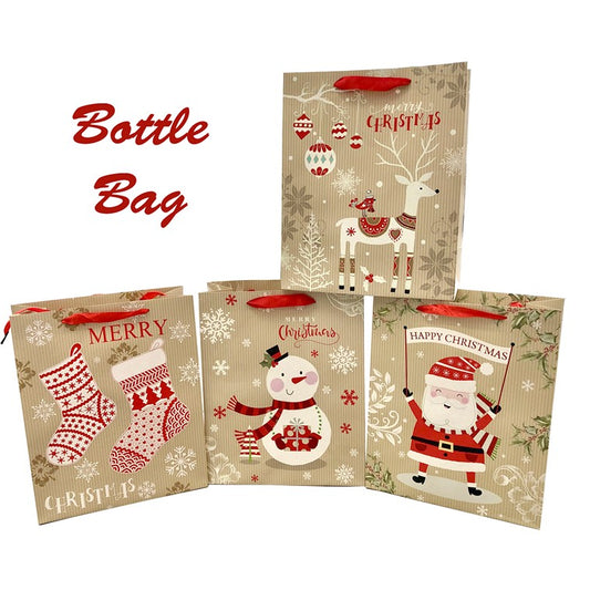 Craft Glitter Christmas Gift, Bottle Bag