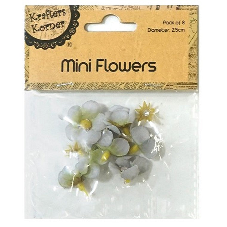 Craft Mini Flowers, 4 Asstd Colours