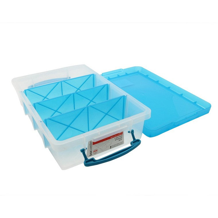 Storage Container, 6L, 4 Sections, 3 Asstd Colours