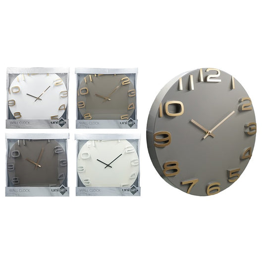 Shadow Clock, 34.5cm, 4 Asstd