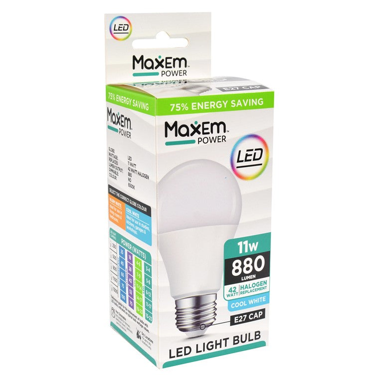 Maxem Bulb LED, Cool White, E27