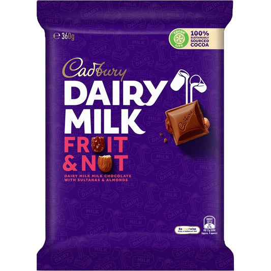 Cadbury Dairy Milk Fruit & Nut Block, 360g