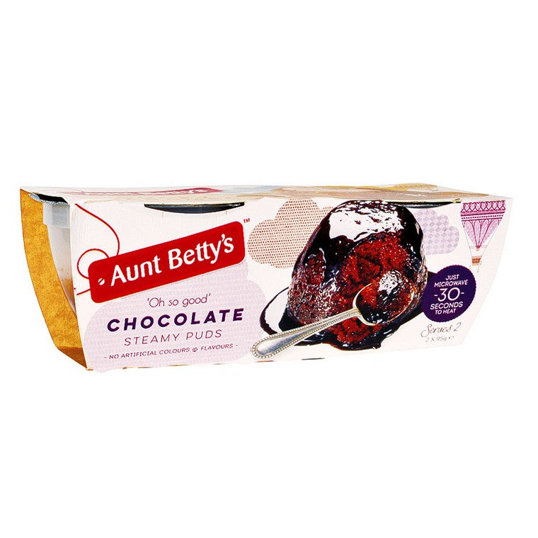 Aunt Bettys Chocolate Pudding, 2pk, 190gm