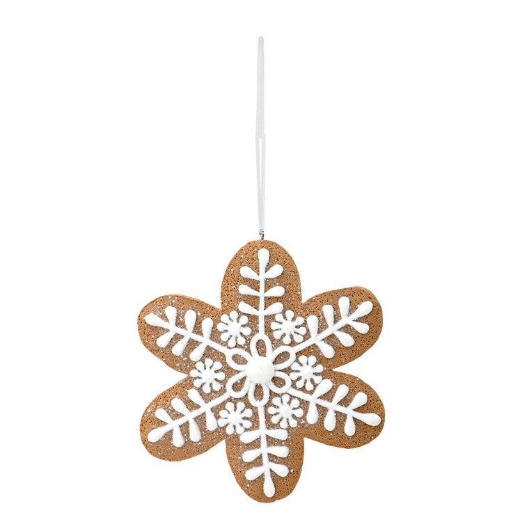 Gingerbread Snowflake, 10cm, Asstd