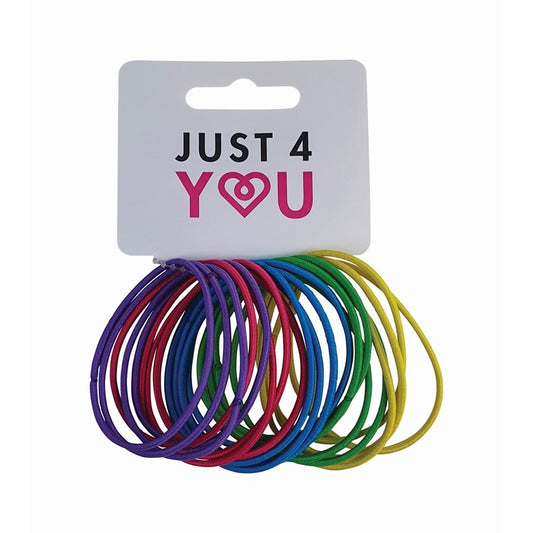 Hair Elastic, Bright Mix, 20pk