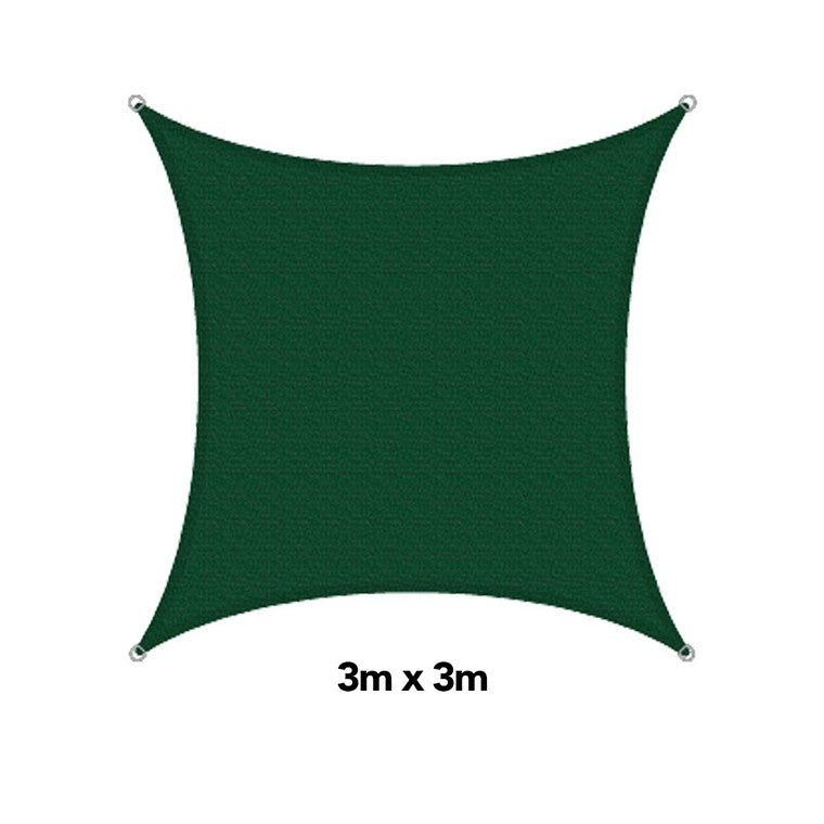 H&G Shade Sail Square Forest Green, 3x3m