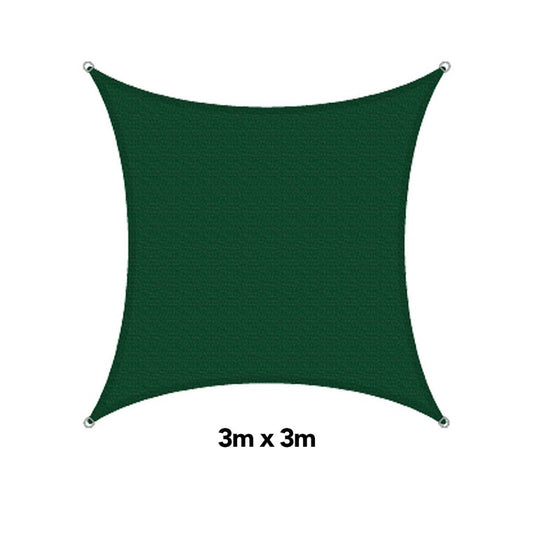 H&G Shade Sail Square Forest Green, 3x3m