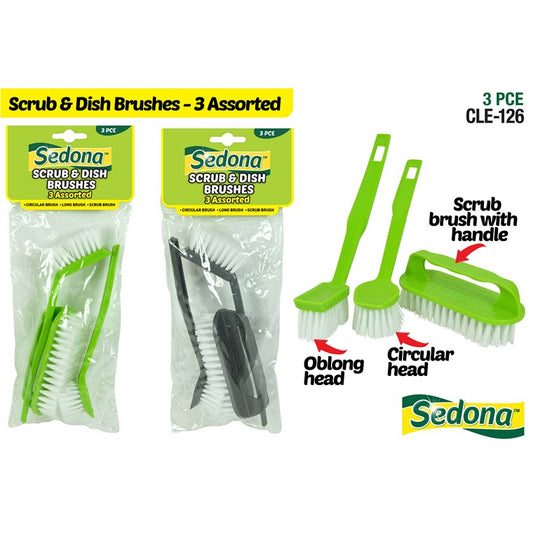 Sedona Cleaning Brush Set, 3pk