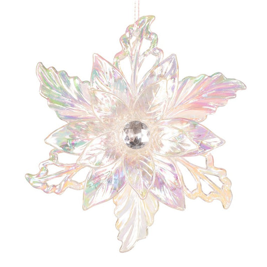 Iridescent Poinsettia Tree Ornament