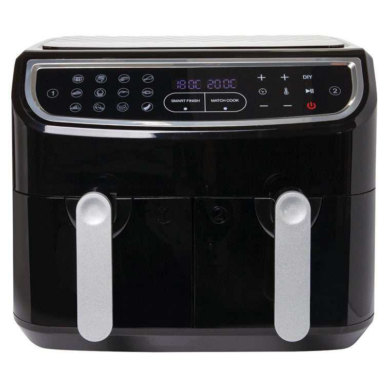 Kitchen Couture Digital Air Fryer 9L - 2x 4.5L, Dual-Zoned