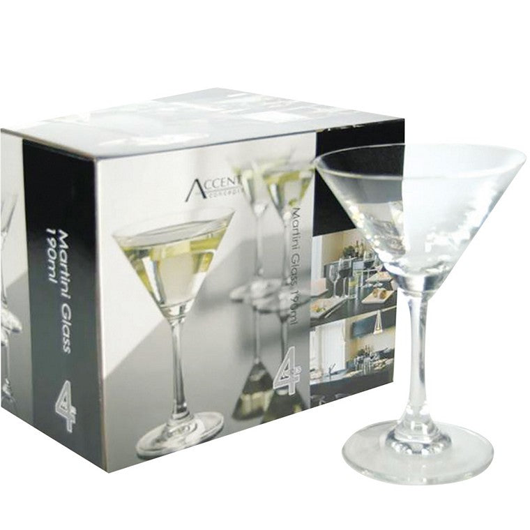 Martini Glass 190ml, 4pk