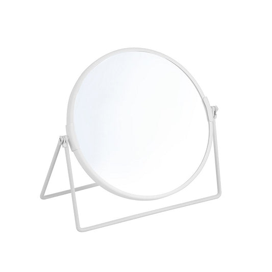 Bano Double Sided Mirror On Stand, White