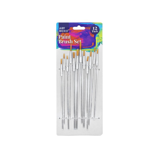 Paint Brush Set w/ Transparent Handles, 3pk