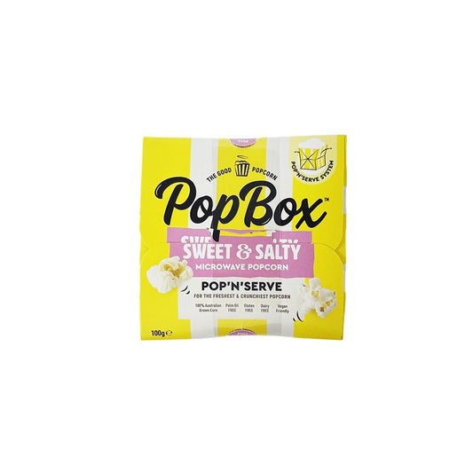 PopBox Microwave Popcorn, Sweet & Salty, 100g