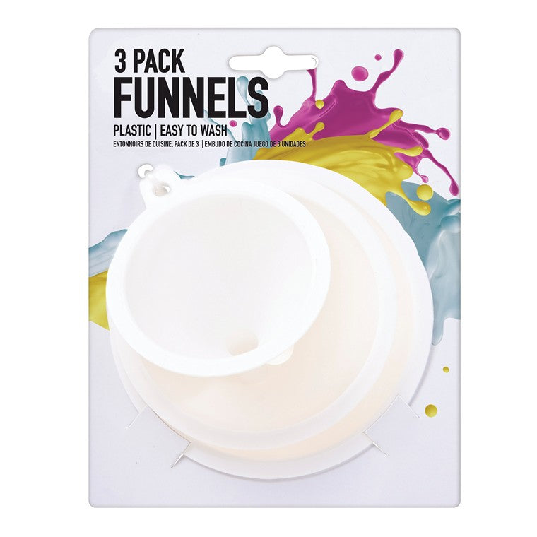 Plastic Funnel Set, 3pc