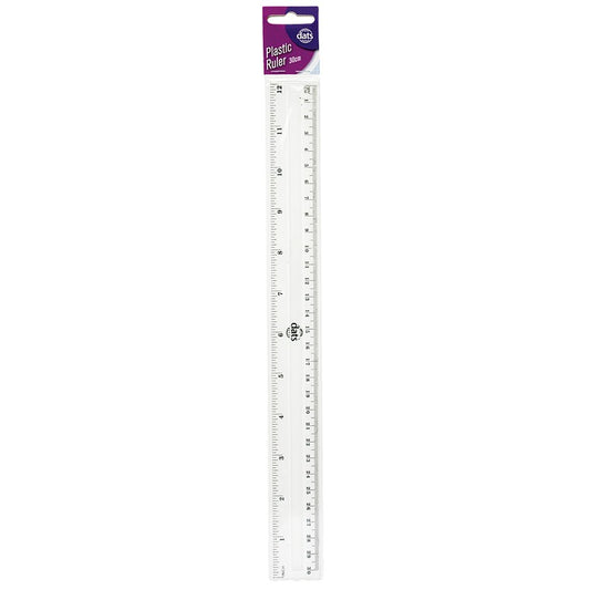 Ruler Clear Plastic 30cm