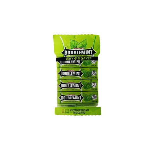 Wrigleys Doublemint Chewing Gum, 4pk