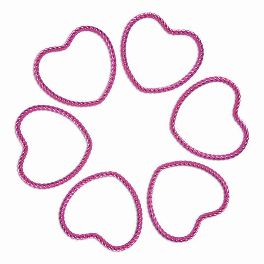 Party Favour Heart Bracelets, 6pk