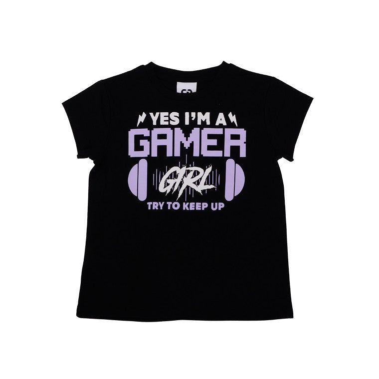 Gamer Print Tee, Size 10