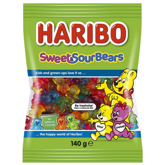 Haribo Sweet & Sour Bears, 140g