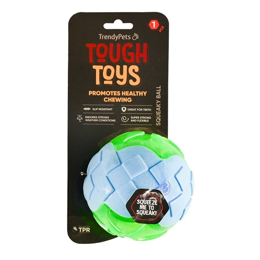 TPR Squeaky Ball Toy, 9cm, Asstd