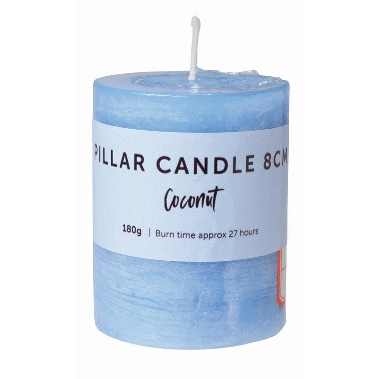 F&M Pillar Candle Coconut, 8cm