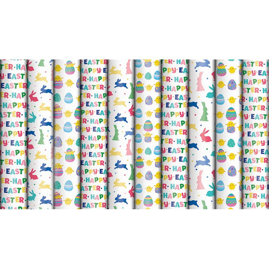 Easter Printed Cello Roll, 3 Asstd Designs 3m,x 76cm