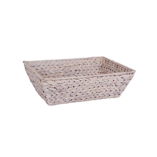 H&G Ross Rectangle Basket, White, Small