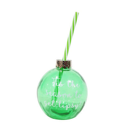 Christmas Bauble w/ Straw, Asstd