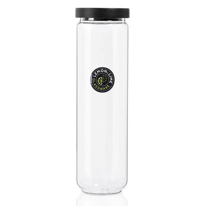 L&L Glass Canister w/ Black Wooden Lid 1.65L