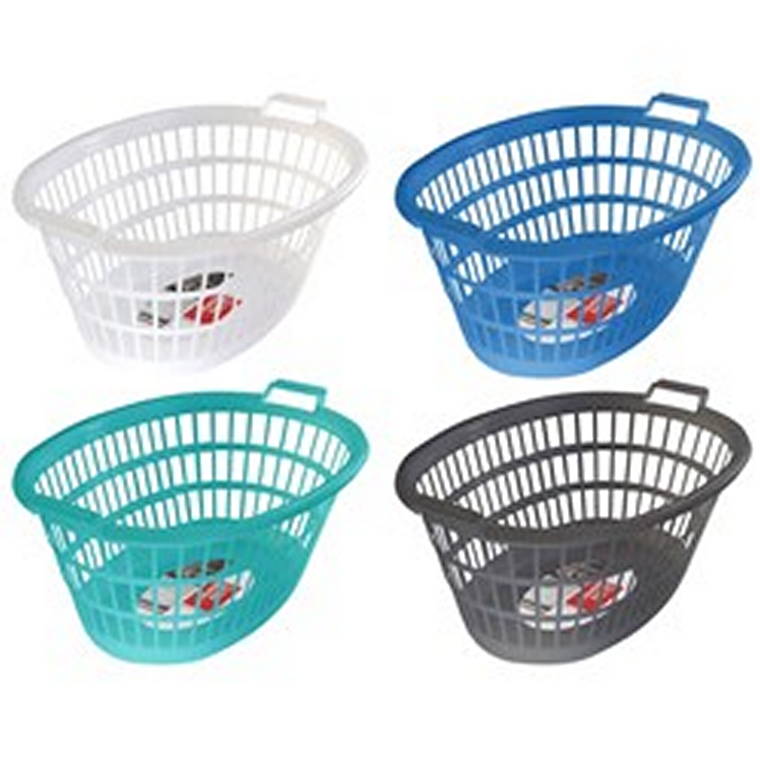 Laundry Basket Oval, 4 Asstd Colours