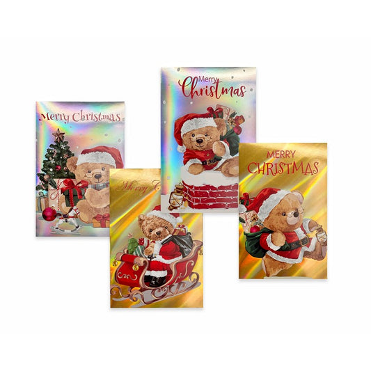 Santa Bear Xmas Cards, 8pk