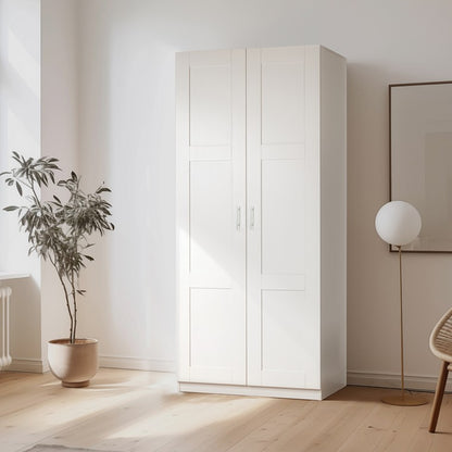 H&G 2 Door Wardrobe, White