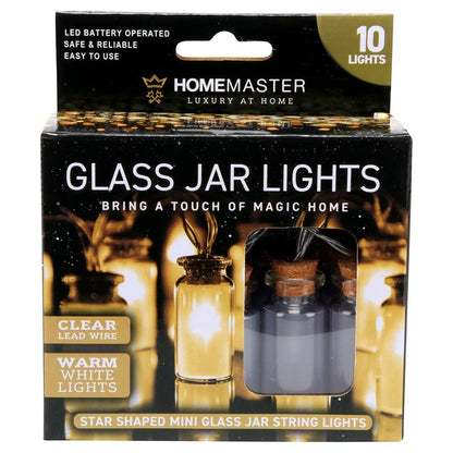 Mini Glass Jar Lights, Warm White, 1.6m