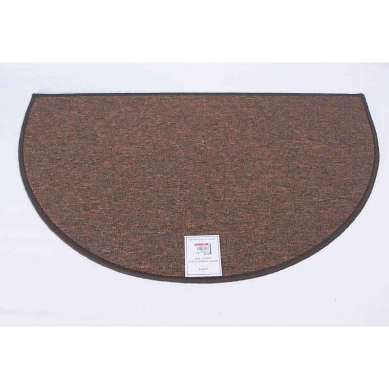 Overlocked Mat Semi Circle, 90cm, Asstd Colours