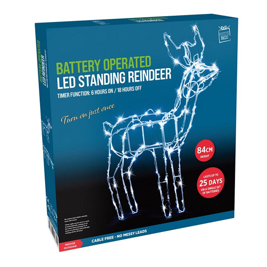 LED Standing Reindeer, 2 Asstd, 84cm