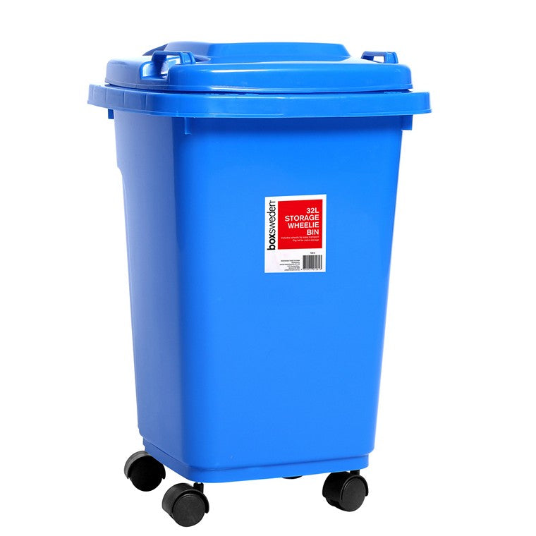 Wheelie Bin, 32L, 4 Asstd Colours