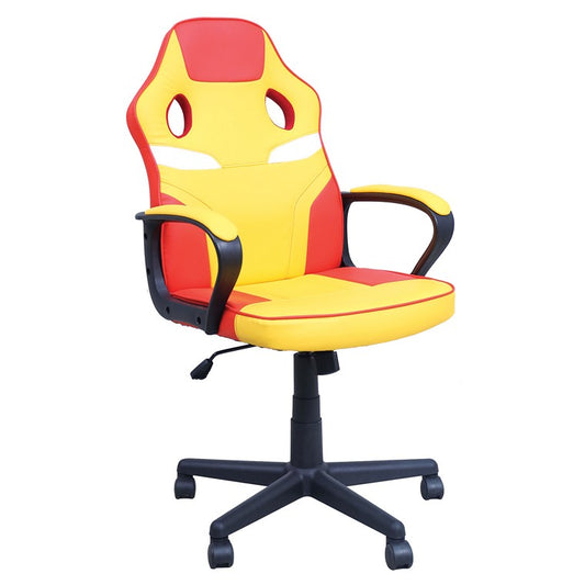 Gaming Chair, Red And Yellow