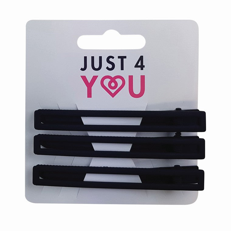 Hair Clip, Salon Black, 3pk