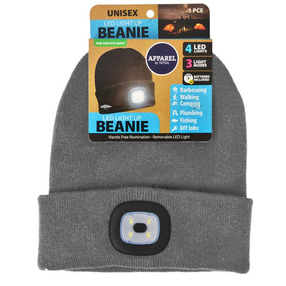 Work Beanie w/ 4 LED, 2 Asstd Colours