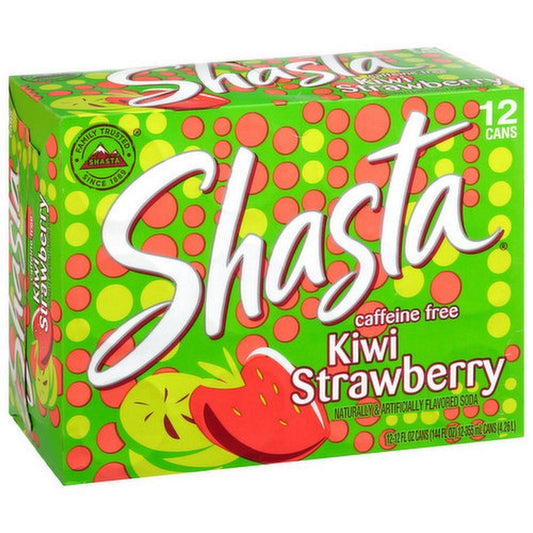 Shasta Kiwi Strawberry Soda, 12pk