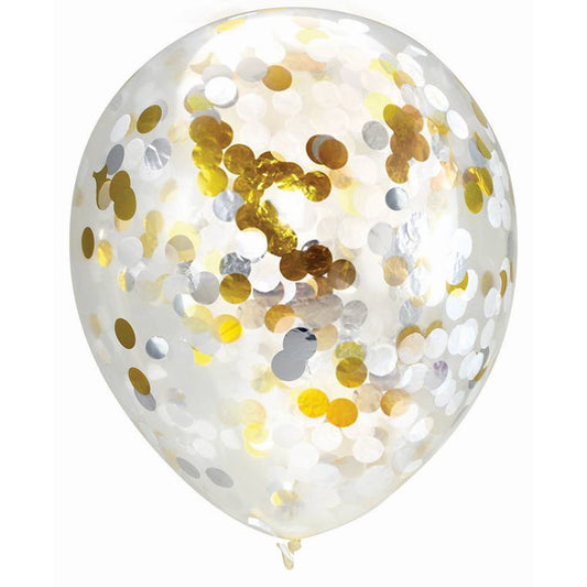 Balloon 30cm, Confetti Formal, 3pk